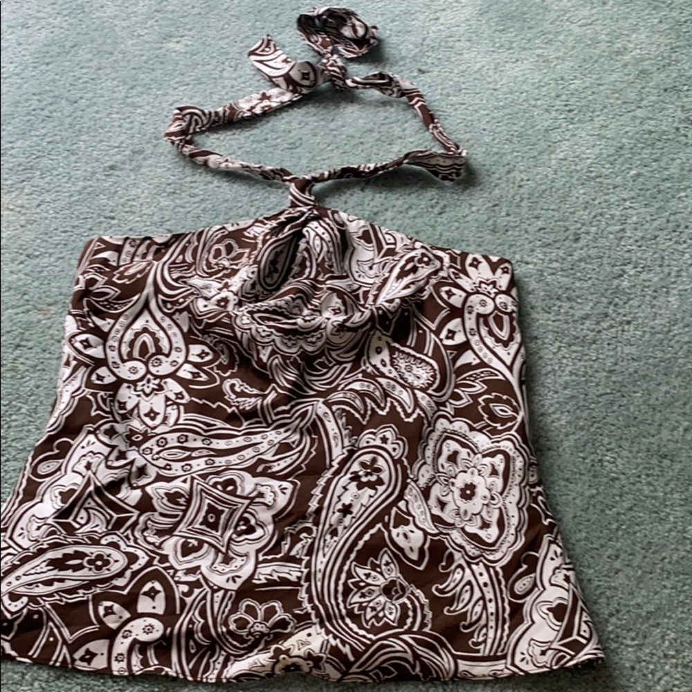 Brown halter top